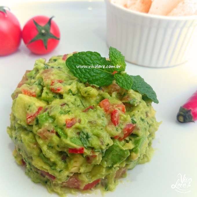 receita low carb com abacate guacamole