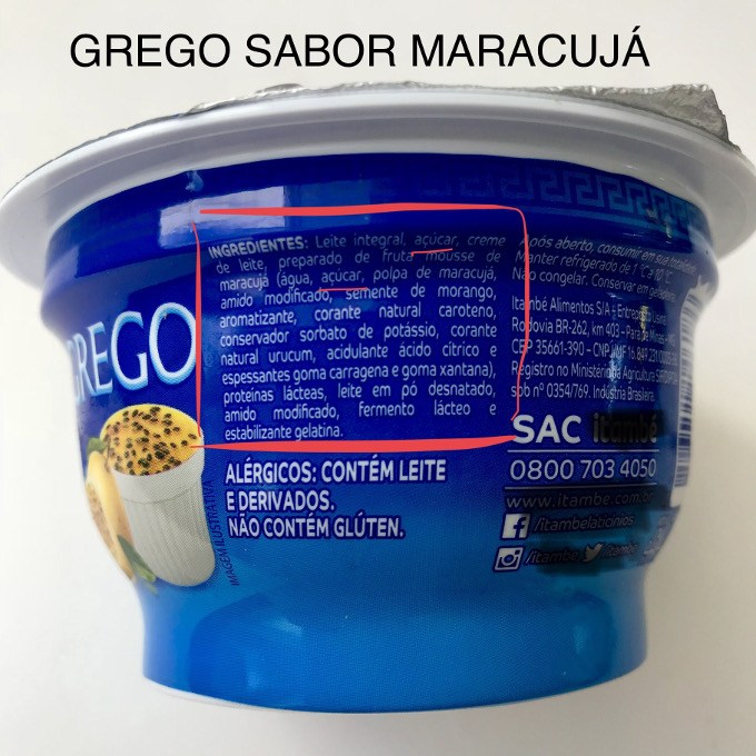 iogurte grego com sabor